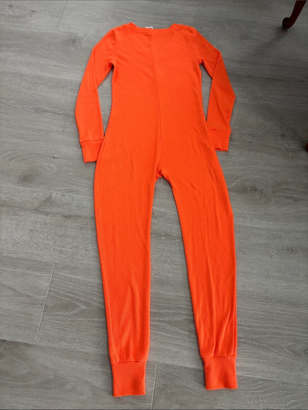 Victoria's Secret PINK Halloween Orange Pumpkin Thermal One-Piece Footie size S - Picture 8 of 10